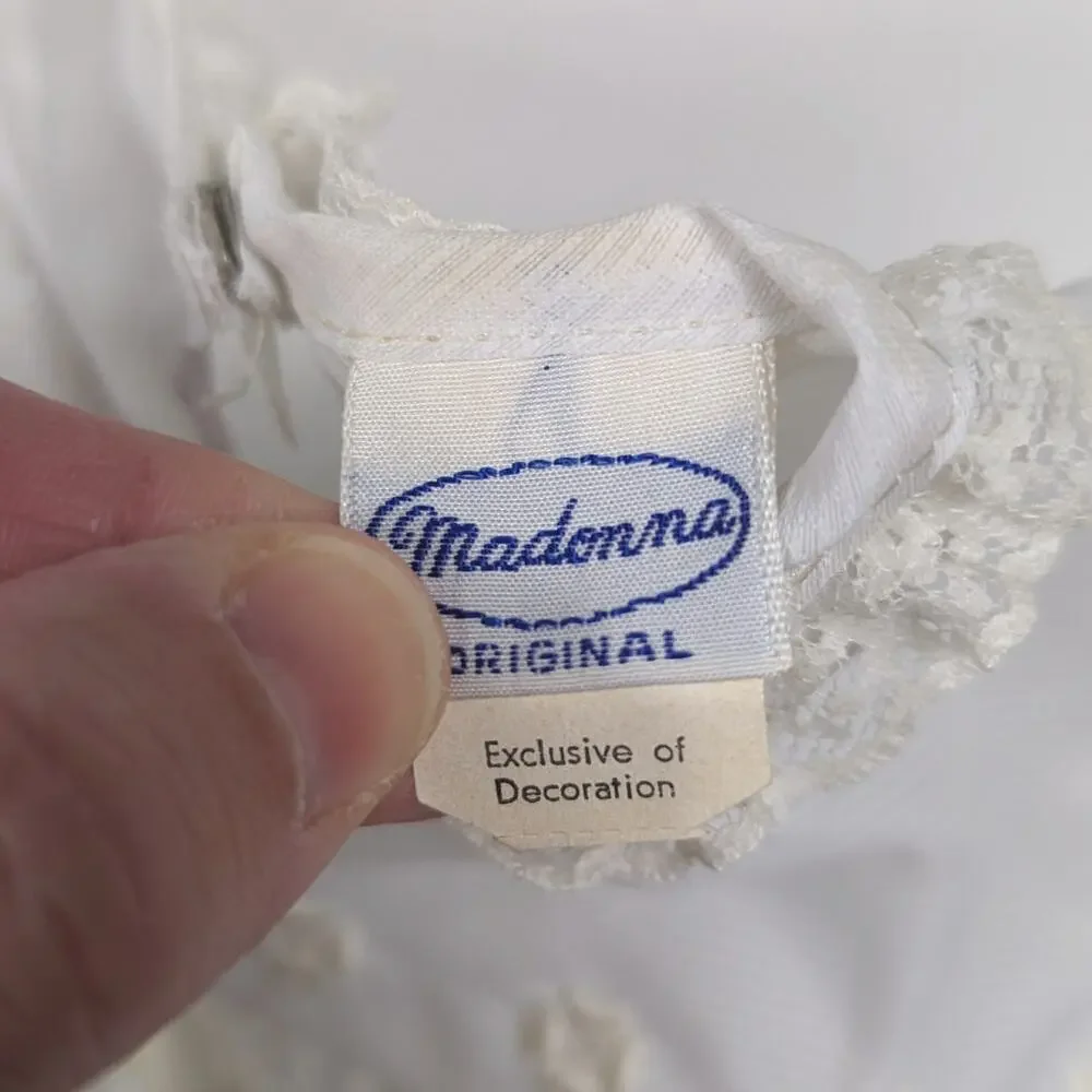 Vtg Madona Christening Dress Jacket Baby Girls Sz 6-12m White Wedding Foraml